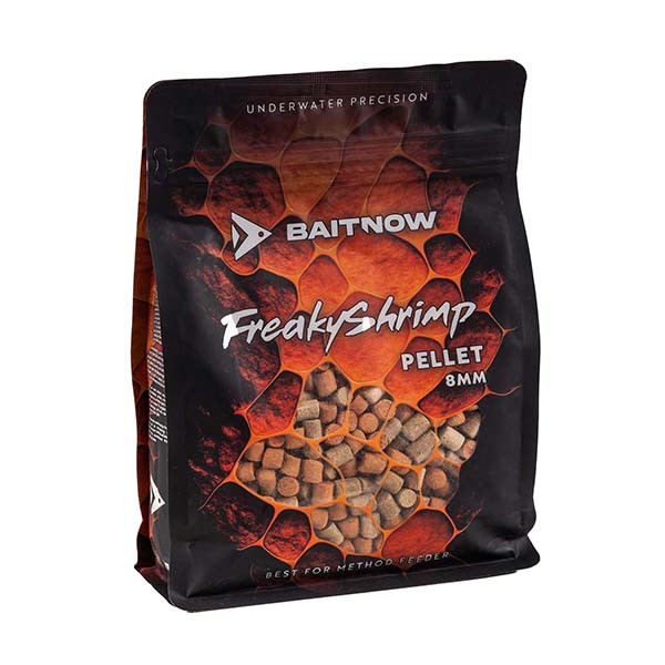 Baitnow - FREAKY SHRIMP Pellets 8mm 800 g Baitnow - FREAKY SHRIMP Pellets 8mm 800 g