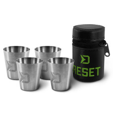 Delphin - Stainless steel cup set RESET 4in1