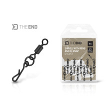 Delphin - Q-Cast Snap swivel with ring THE END / 10 pcs
