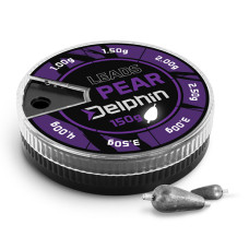 Delphin - LEADS set of pear sinkers with a tube