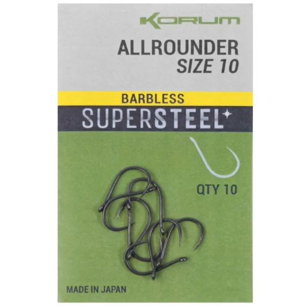 Korum - Supersteel Barbless Allrounder Hook Korum - Supersteel Barbless Allrounder Hook