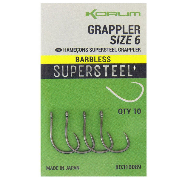 Korum - Supersteel Barbless Grappler Hook Korum - Supersteel Barbless Grappler Hook