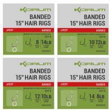 Korum - Banded Barbed Hair Rigs 15″