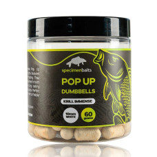 Specimen Baits - Pop Up Dumbbells Krill Immense White