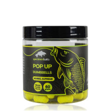 Specimen Baits - Pop Up Dumbbells Mussel Supreme Fluorocent Yellow