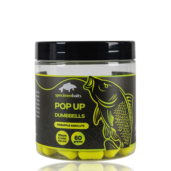 Specimen Baits - Pop Up Dumbbells Pineapple Absolute Fluorocent Yellow Specimen Baits - Pop Up Dumbbells Pineapple Absolute Fluorocent Yellow