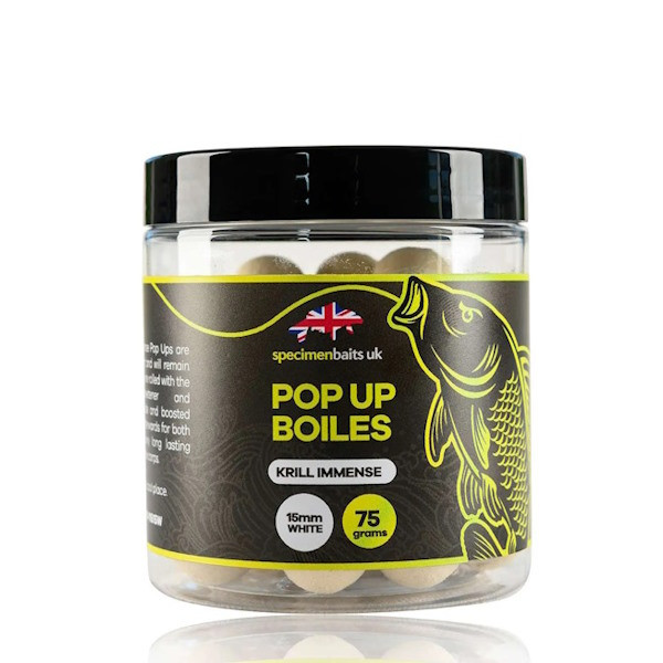 Specimen Baits - Pop Up Boilies Krill Immense White Specimen Baits - Pop Up Boilies Krill Immense White