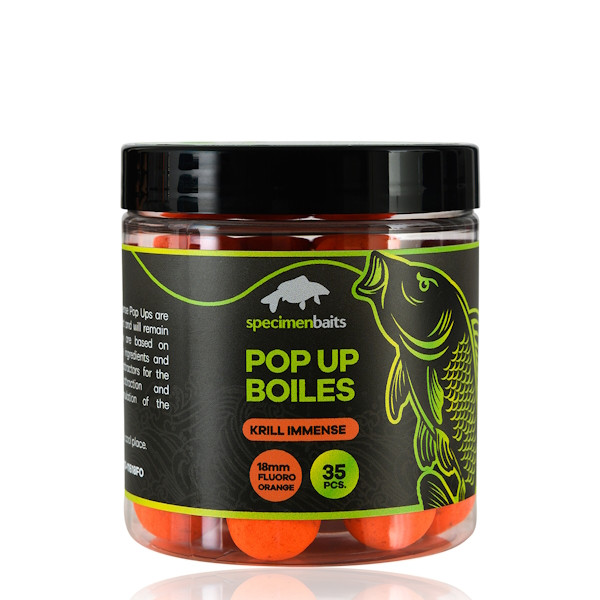 Specimen Baits - Pop Up Boilies Krill Immense Fluorocent Orange Specimen Baits - Pop Up Boilies Krill Immense Fluorocent Orange