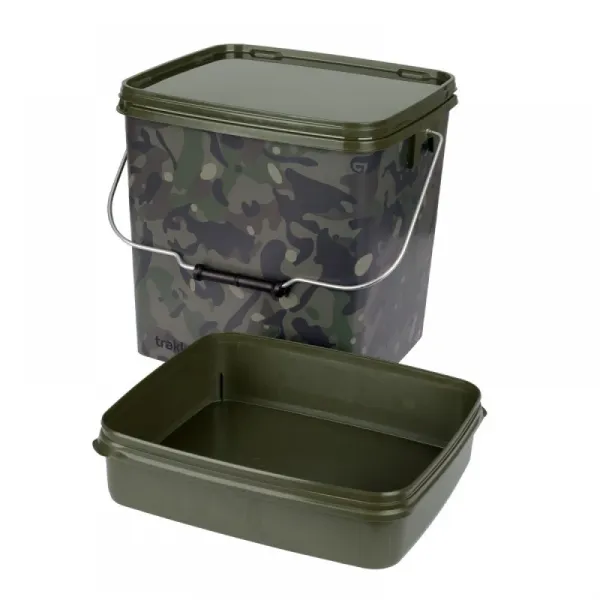 Trakker - 13 Ltr Camo Square Container inc Tray Trakker - 13 Ltr Camo Square Container inc Tray